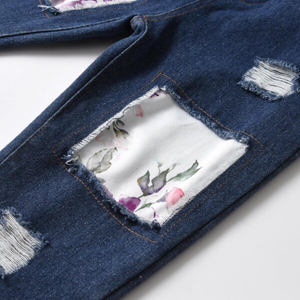 Tearfuty Toddler Baby Girls Floral Print Long Sleeve Top Pants 2Pcs Outfits Black - Image 7