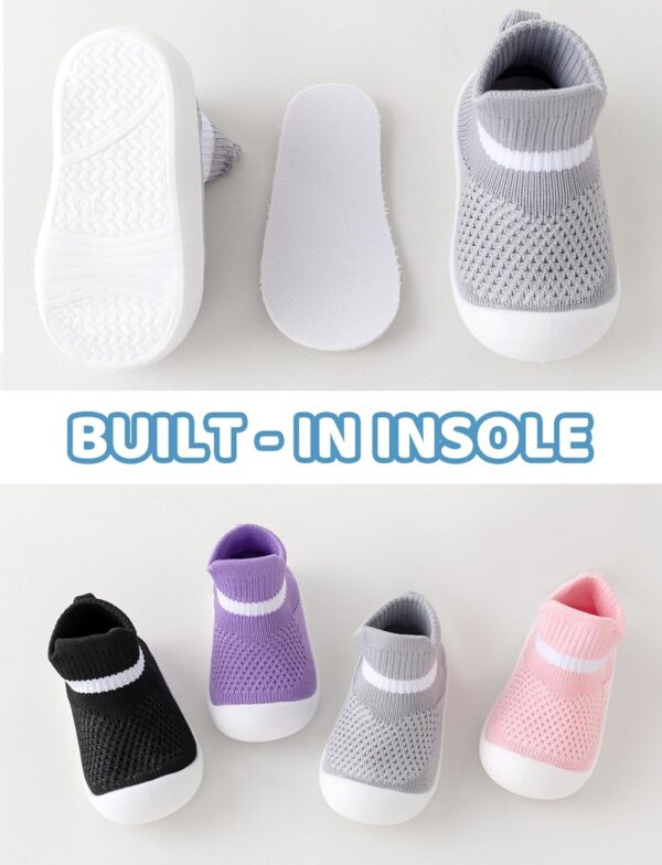 Maeau - Baby First Walking Shoes Baby Boys Girls Sock Shoes Infant Toddler Sock Slipper Anti-Slip Trainers Indoor Outdoor for Holiday Party Gift - Image 4