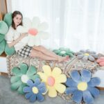Flower Pillow,Flower Shaped Throw Pillow,Flower Shaped Seating Cushion, Floor Pillow, Cute Room Decor & Plush Pillow (23.6, Sun Yellow) - Image 3