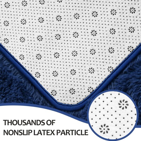 Hutha 8x10 Large Area Rugs for Living Room, Super Soft Fluffy Modern Bedroom Rug, Navy Blue Indoor Shag Fuzzy Carpets for Girls Kids Nursery Room Home Decor - Image 6