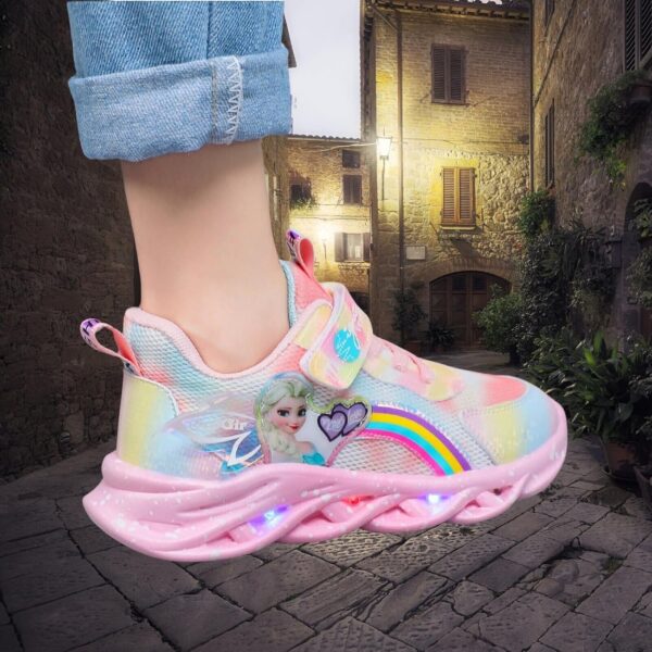 Vorkhuaeri Princess Sneakers for Girls Kids Trainers Light Up Shoes Dress Up Elsashoes Baby Toddler Sneakers Birthday Xmas - Image 7