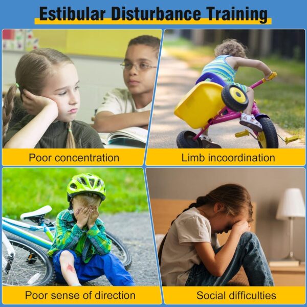 Kids Sensory Swivel Chair, Autism Spinning Chair for Kids Sensory, Sensory Toy Chair, Training Body Coordination, No Assembly Required (Red) - Image 7