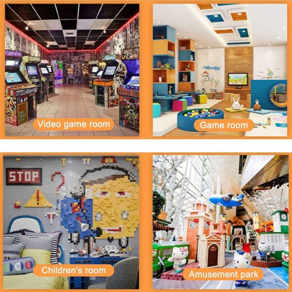 Glow in The Dark Floor Round Mats Luminous Area Rug Soft Decorative Play Mat for Kids Anti-Slip Living Room Rug Carpets for Bedroom Home Nursery Playground Decoration (Stars Moon,60cm) - Image 3