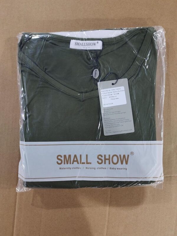 Smallshow Women's Maternity Short Sleeve Summer Dress O Neck Casual Ruffle Pregnancy Clothes - Image 6