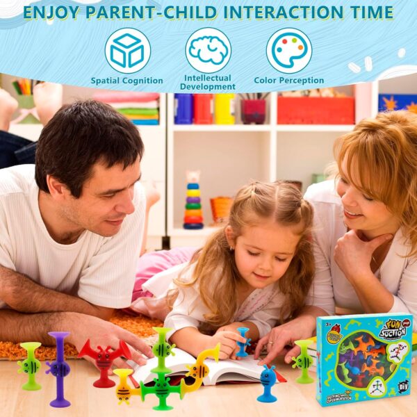 38 Pcs Suction Bath Toys for Kids, Silicone Suction Cup Toys for 3 4 5 6 7 Year Old Boys Girls, Bath Toys for Toddlers, Sensory Toys for Stress Release and Travel - Image 6