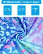 JiAmy Gymnastics Leotards for Girls, 3Pcs Sleeveless Athletic Outfit Sparkly Dance Unitards with Shorts Ballet Biketards 3-12 Years - Image 3