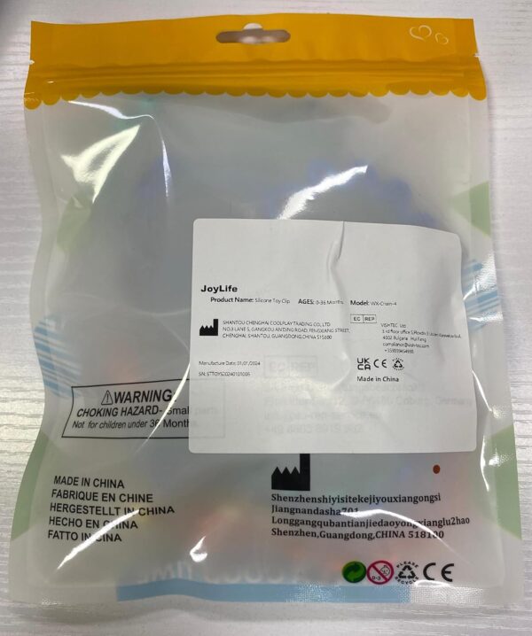 JoyLife Silicone Dummy Clip for Baby Boys and Girls, Food Grade Pacifier Clips Sippy Cup Strap, Adjustable Stroller Strap Hanging Toys Applies to high Chair Cribs Car Seat Toy Safety Straps 5PCS - Image 8