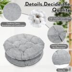 Jerify Round Floor Pillows Cushions 22 x 22 Inch Meditation Floor Pillow Large Floor Pillow for Kids Adults Meditation Cushion Large Pillows for Floor Seating Gift for Christmas (Light Gray,12 Pcs) - Image 3