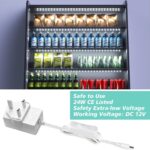 WOBANE LED Shelf Lights,Flexible LED Strip Lights with Switch,Display Lights for Cabinet,Showcase,Bookshelf,Pantry,Shelves,Cupboards,4 * 50cm 12v Strip Bars Set,120 LEDs,1200lm,6000K White - Image 3