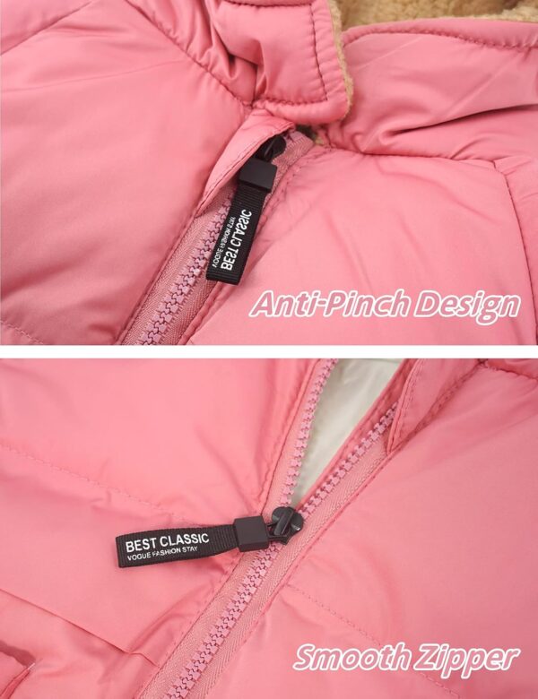 FEOYA Baby Boys Girls Hooded Down Jackets Little Kids Winter Puffer Jackets Cute Warm Outerwear - Image 3