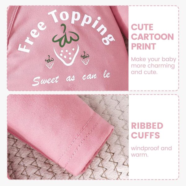 JiAmy 2Pcs Baby Pyjama, Boys Girls Long Sleeve Romper, Slanting Snap Button Snowsuit, Cotton Onesie Jumpsuit for Infant 0-12 Months - Image 5