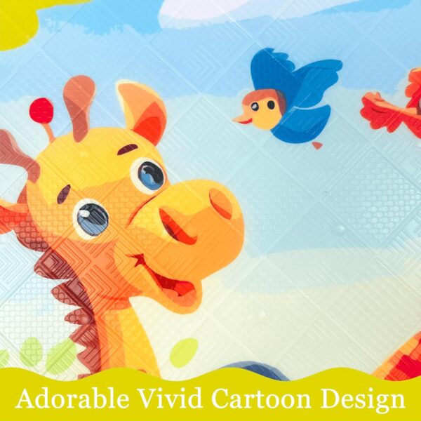 Non-Slip Bath Mat for Toddlers, Cartoon Anti-Slip Bathtub Mat, Safe and Fun Kids Tub Mat, Baby Shower Mat with Cute Design,Perfect for Bathtubs, Showers and Bathroom (Jungle Animals) - Image 4