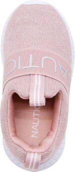 Nautica Kids Girls Boys Fashion Sneaker Slip-On Athletic Running Shoe for Toddler and Little Kids-Mattoon-Mauve Sparkle-9 - Image 4
