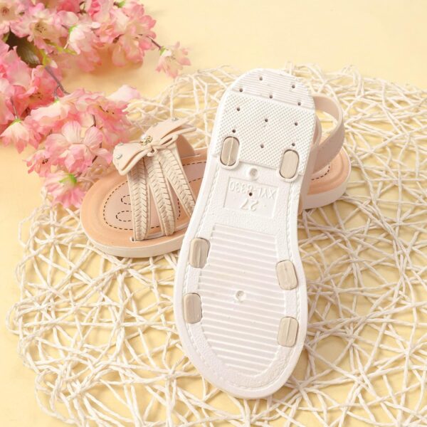 TDEOK Children's Sandals Summer Butterfly with Rhinestone Decorated Sandals Infant Princess Shoes Girls Without Heel Crawling Shoes Baby Outdoor Children's Shoes Girls Barefoot Shoes Children, White, - Image 6