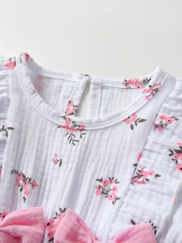 Kumsolu Newborn Baby Girl Romper Long Sleeve Infant Floral Print Bodysuit Onesie Jumpsuit - Image 2