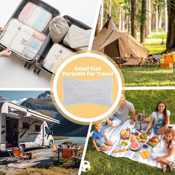 vocheer Small Pillows for Sleeping, 11"x 7" Mini Travel Pillow, Tiny Pillows for Neck, Wrist, Lumbar and Knee, Pets Pillow, Cotton, Machine Washable,Light Grey-1PC - Image 7