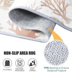 Washable Non Slip Area Rug for Living Room BedroomKids Nursery Bedside Room Home Office Kitchen Decor Coral Shells Fluffy Area Rug 60 x 90cm pink - Image 7