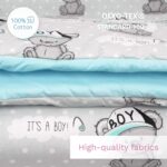 Baby Comfort 2 Piece Duvet Cover & Pillowcase Bedding Set 150x120 cm for Toddler Junior Cot Bed (It's a Boy) - Image 8
