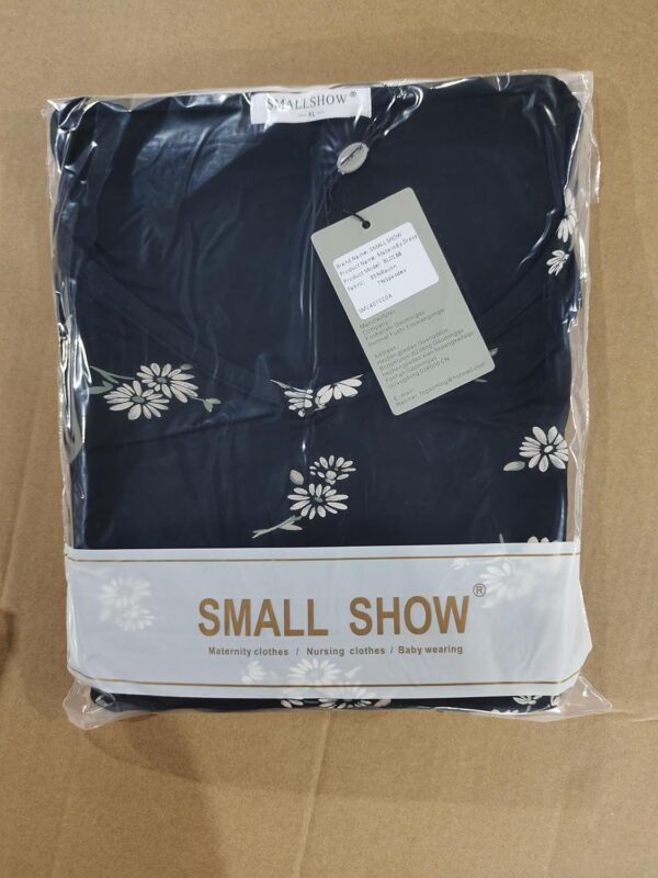 Smallshow Women's Maternity Short Sleeve Summer Dress O Neck Casual Ruffle Pregnancy Clothes - Image 6