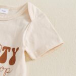 Vioyavo Baby Boy Girl Easter Outfit Newborn Clothes Letter Bunny Short Sleeve Romper Carrot Pants Knotted Hat 3 Piece Set - Image 6