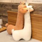 Alpaca Soft Toy Plush Toy, Cute Animal Cushion, Cute Soft Cuddly Toy, Plush Toy, Decoration Plush Cushion, Sleeping Pillow for Sofa, Children's Room, Gifts for Baby, Children, Women, 100 cm (White) - Image 3