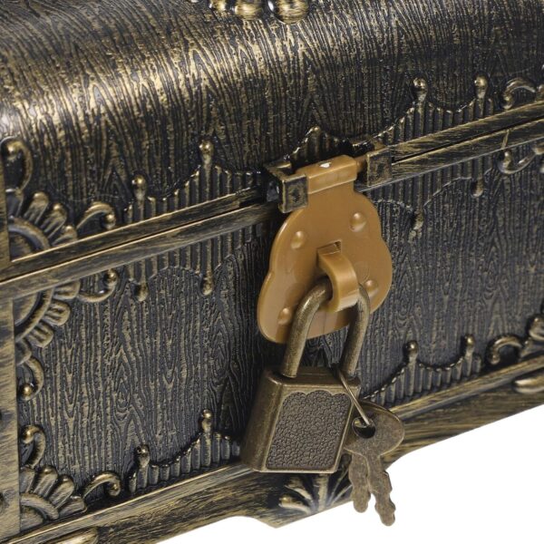 Homoyoyo Toys Plastic Chest Plastic Candy Case Treasure Chest Retro Sundries Organizer Jewelry Case Jewelry Organizer Jewelry Storage Case Photo Prop Antique Silver Child Decorations - Image 5