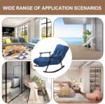 Modern Reclining Rocking Chair for Bedroom Padded Seat Recliner Reading Chair with Rocking Function Indoor Outdoor Lounge Glider Chair for Living Room - Image 6