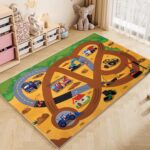 USTIDE Kids Carpet Playroom Rug Educational Construction Play Mat Cartoon Excavator Bulldozer Nonslip Area Rug for Boys and Girls,Nursery/Kindergarten/Bedroom,120x180cm - Image 4