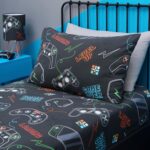 Happy Linen Company Girls Boys Kids Gaming Controller Black Toddler Cot Bed Reversible Soft Easy Care Bed Linen Duvet Cover Quilt Bedding Set With Pillow Case - Image 3