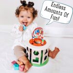 Jaques of London Wooden Activity Cube for 1 Year Old | Wooden Shape Sorter with Bead Maze | Montessori Educational Toys for 1 Year olds | Since 1795 - Image 4