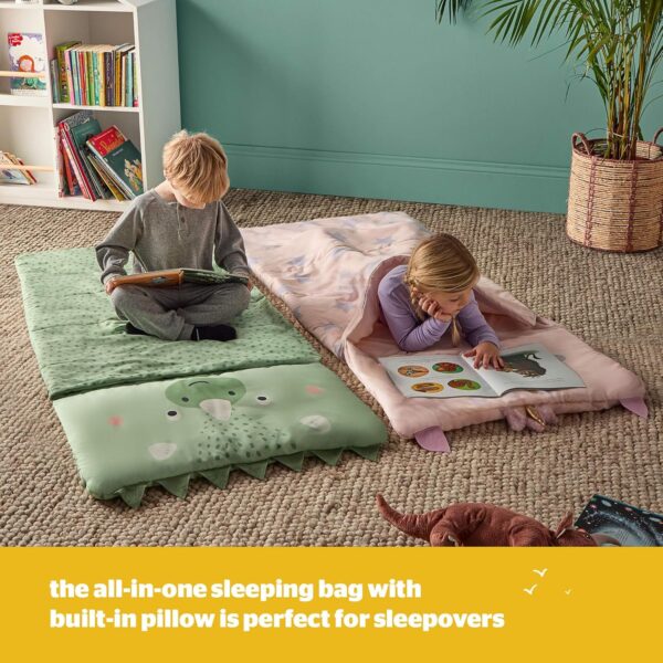 Silentnight Healthy Growth All-In-One Sleepover Bag - Sleep Bag & Built-In Pillow for Comfort and Convenience - Super Soft and Cosy Brushed Microfibre Travel Nursery Sleeping Bag - 160x70cm - Image 2