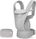 Ergobaby Omni Deluxe All-in-One Baby Carrier for Newborns from Birth up to 20kg, Ergonomic 4-Position mesh Baby Carrier Back Carrier Baby Carrier Travel System, Pearl Grey