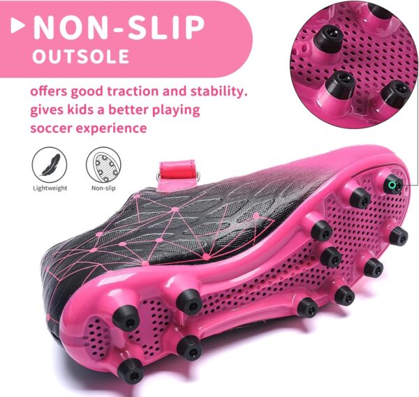 Boys Football Boots Shoes Kids Girls FG/AG Soccer Athletics Training Sport Running Shoes Profession Competition Teenager Indoor Outdoor Cleats Sneakers for Unisex - Image 4