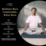 Meditation Cushion with Washable Premium Velvet Cover,100% Memory Foam Square Floor Cushion and Buckwheat Cushion Seating for Adults and Children Sitting, Yoga, Reading (Luxe Blue Bundle) - Image 3