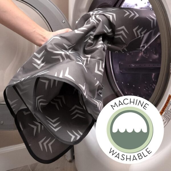 S&T INC. Baby Splat Mat for Under High Chair, Water Resistant Floor Mat, 42 Inches by 42 Inches, Grey Scatter - Image 6