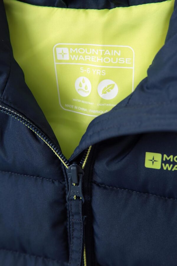 Mountain Warehouse Rocko Kids Padded Gilet - Water Resistant Rain Coat with Microfibre Padding & Front Pockets, Boys & Girls - For Autumn, Winter & Outdoors - Image 6