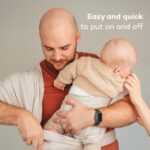 Konny Baby Carrier SoftBreeze - Custom Fit Carrier, Hassle-Free, Easy to Wear Infant Sling Wrap, Perfect for Newborn Babies up to 44 lbs Toddlers (Black, M) - Image 3