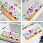 Othway Baby Bath Mat Non Slip 100 x 40 cm, Cartoon Children Bathtub Mat Anti Mold Extra Long Bathroom Shower Mat,Bath Mat for Kids with Suction Cups & Drain Holes - Image 6