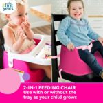 The First Years Disney Minnie Mouse Booster Seat for Kitchen Chair- Includes Removable Tray - Contoured Toddler and Baby Seat with 3-Point Harness for Mealtime - Lightweight Travel Booster Seat - Image 2