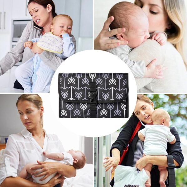 demaxiyad Portable Changing Mat,Foldable Babies Diaper Changing Pad Babies Changing Mat - Waterproof Portable Diaper Changing Station Diaper Changer Travel Bag - Image 5