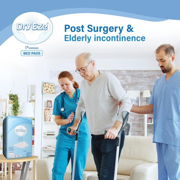 DryEze Super Absorbent Disposable Incontinence Bed Pads for Mattress Furniture Sofa Chair Protector Pet Training, Puppy Pad - High Absorbency Mats (60x60 cm (Pack of 25)) - Image 9