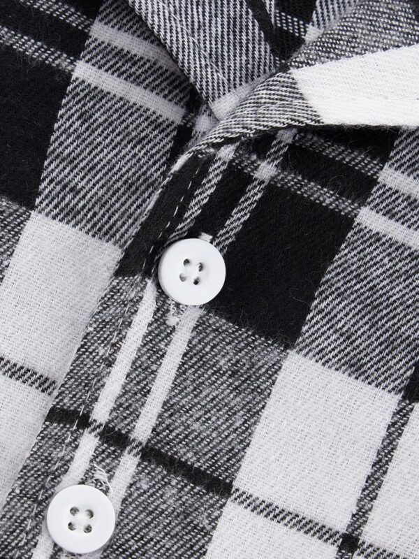 Naiyafly Kids Pajamas Set Plaid Button Down Pyjamas for Girls Boys Toddler Christmas Sleepwear Baby PJS 2 Piece Shirts Tops Pants Nightwear Homewear 18 Months - 6 Years - Image 6