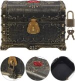 Homoyoyo Toys Plastic Chest Plastic Candy Case Treasure Chest Retro Sundries Organizer Jewelry Case Jewelry Organizer Jewelry Storage Case Photo Prop Antique Silver Child Decorations - Image 8