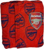 TDP Textiles Kids Arsenal Football Dressing Gown Bath Robe Boys Girls - 13-14 Years, Red (Z01) - Image 2