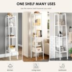 SogesHome Shelving Units Shelving Utility Shelves Metal Shelves Storage Display Rack Bookcase Home Shelf Storage Unit Standing Shelves 4 Tiers White 35.5 * 30 * 147cm,SH-LXH-TJ30W - Image 7
