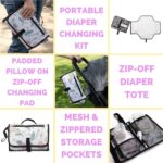 JumpOff Jo – Portable Changing Pad – Padded Diaper Changing Station – Fairy Blossom - Image 3