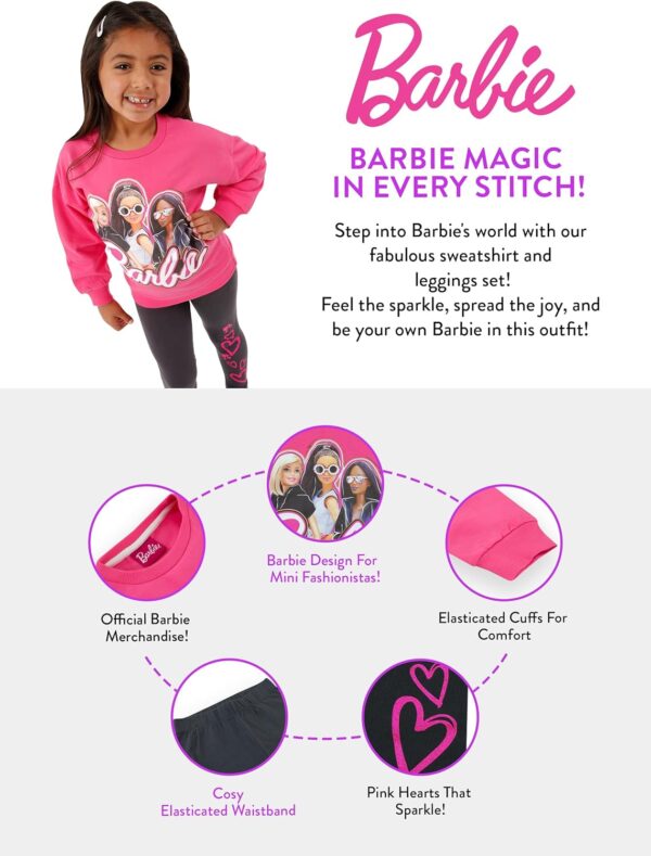 Barbie Sweatshirt And Leggings Set | Co Ord Set | Girls' Outfits & Clothing Sets | Ages 4 to 12 Years| Official Merchandise - Image 7