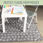 S&T INC. Baby Splat Mat for Under High Chair, Water Resistant Floor Mat, 42 Inches by 42 Inches, Grey Scatter - Image 4