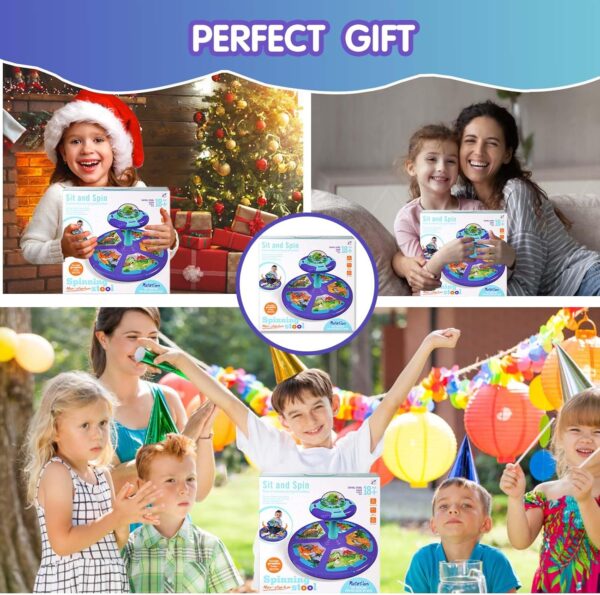 Kids LED Sit & Spin Toy with Music - 360 Spinning Seat for Toddlers & Kids, Ages 18+ Months, Birthday Gift for Girls & Boys - Image 7