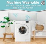 Cooling Bamboo Full Body Pillow for Sleeping, Shredded Memory Foam, Long Pregnancy Pillows for Adults, Washable & Removable Zippered Breathable Hypoallergenic Bamboo Cover Firm Side Sleeper Hug Pillow - Image 5